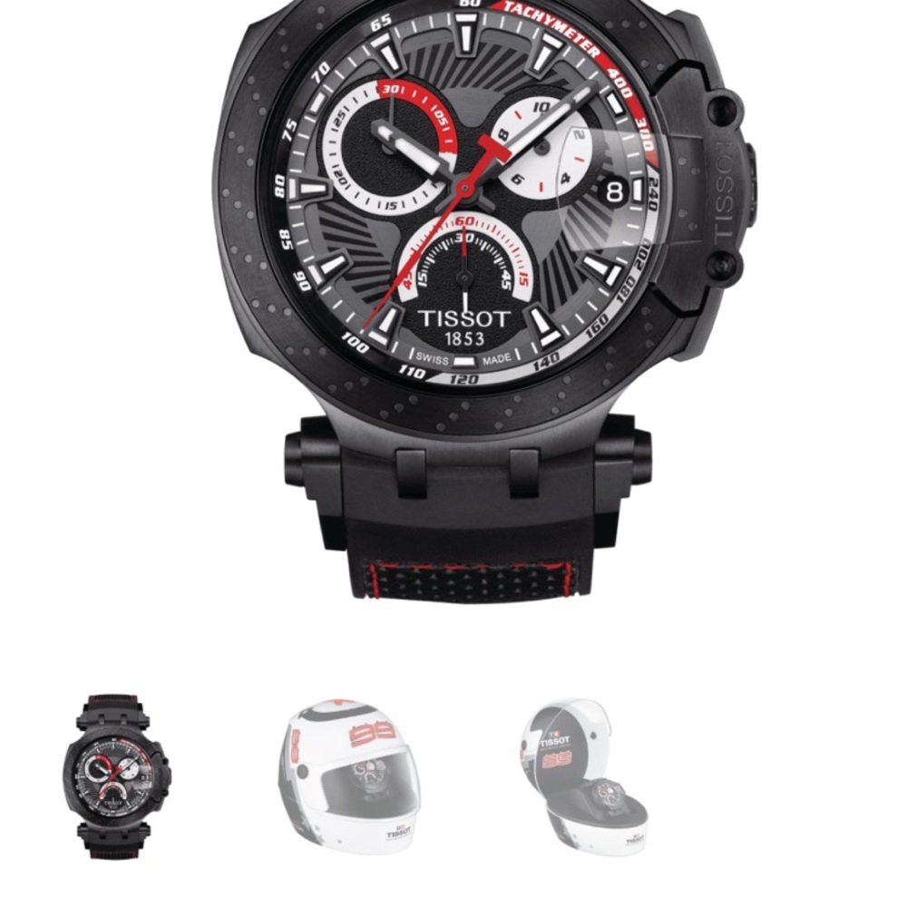 Tissot Black and Red Sport Watch